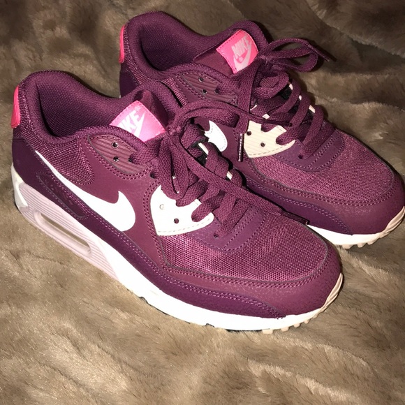 burgundy and pink nike air max